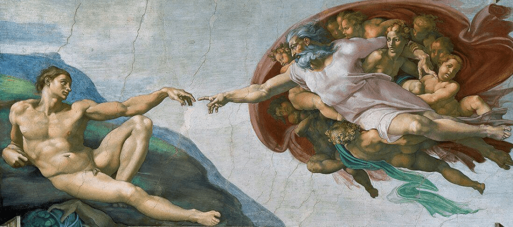 Painting of the Creation of Adam
